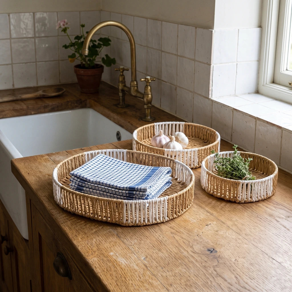 Set x 3 Bandejas Ovaladas Bicolor  | NUBA HOME