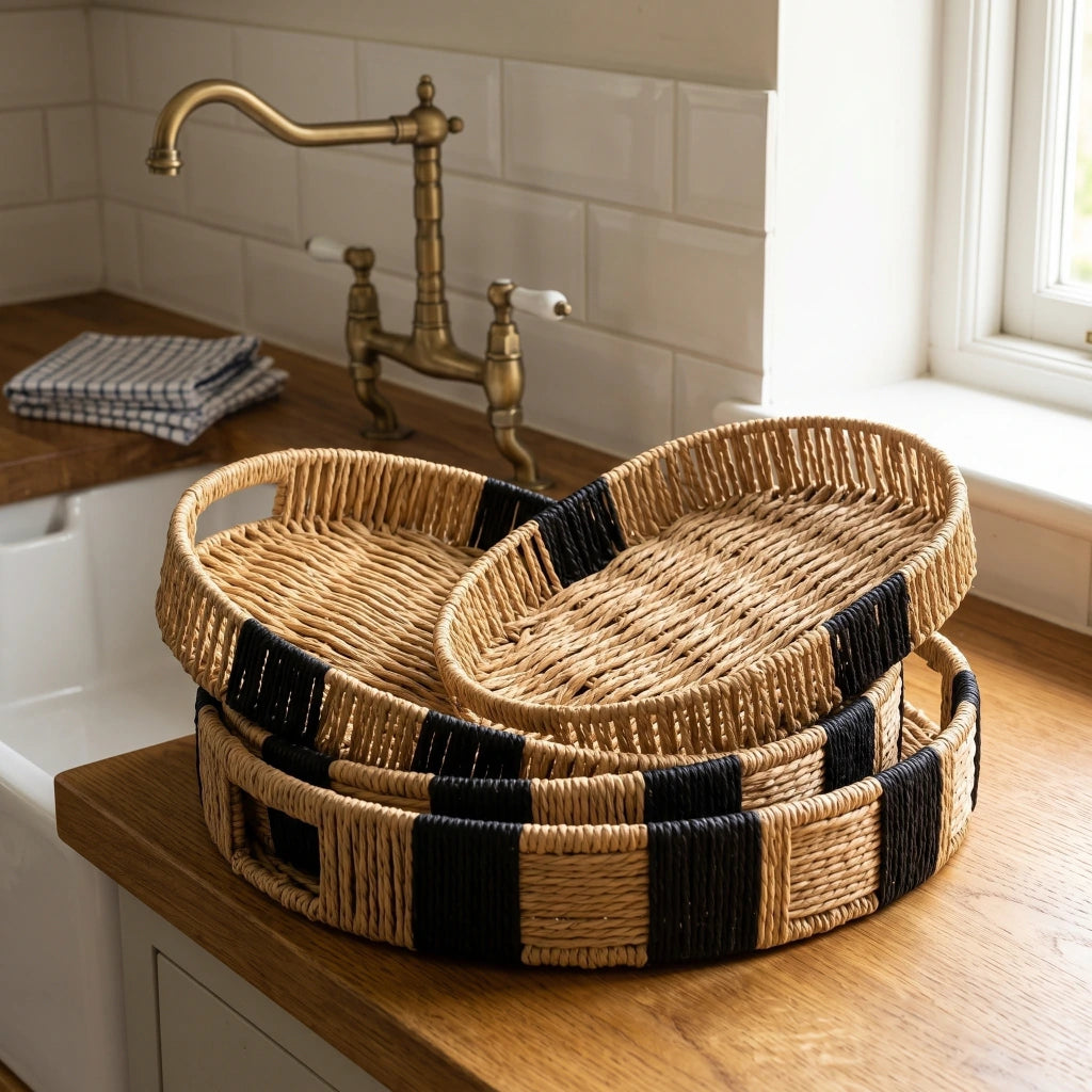 Set x 3 Bandejas Ovaladas Bicolor  | NUBA HOME