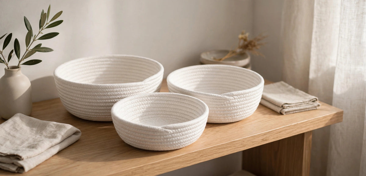 Set x 3 Canastos Redondos Lisos | NUBA HOME